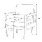 Niebieski Fotel Akcentujący Tapicerowany Szenilą | Styl Nowoczesny z Połowy XX Wieku | Ergonomiczna Poduszka | Szerokość 66 cm