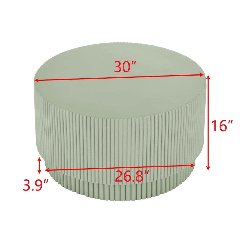 Stolik kawowy H-Barrel o wysokości 15,72 cala, styl nordycki, prosty design, do użytku wewnętrznego i zewnętrznego, materiał – tlenek magnezu