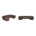 9-osobowa sofa modułowa Chesterfield w kształcie litery U | Pikowany aksamit | Kanapa do salonu