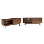 Szafka RTV Bardolino Mid-Century Wood 2-szufladowa – 59 cali