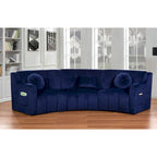 Aksamitna sofa zakrzywiona 3-osobowa Symetryczna modułowa sofa bez nóg Narożna okrągła kanapa sekcyjna - 127