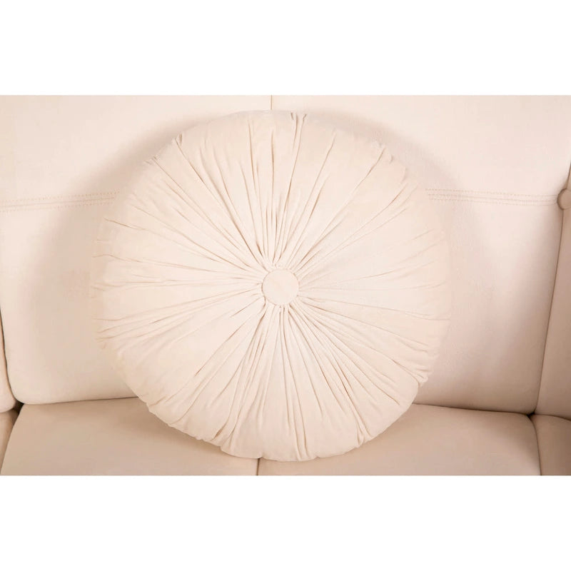 Aksamitna sofa zakrzywiona 3-osobowa Symetryczna modułowa sofa bez nóg Narożna okrągła kanapa sekcyjna - 127