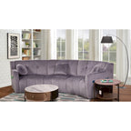 Aksamitna sofa zakrzywiona 3-osobowa Symetryczna modułowa sofa bez nóg Narożna okrągła kanapa sekcyjna - 127