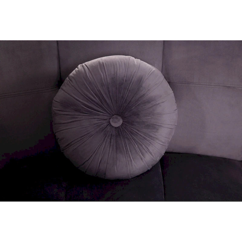 Aksamitna sofa zakrzywiona 3-osobowa Symetryczna modułowa sofa bez nóg Narożna okrągła kanapa sekcyjna - 127