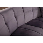 Aksamitna sofa zakrzywiona 3-osobowa Symetryczna modułowa sofa bez nóg Narożna okrągła kanapa sekcyjna - 127