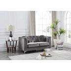 Dwumiejscowa sofa Pompano Velvet z guzikami