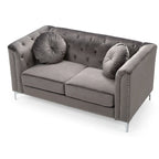 Dwumiejscowa sofa Pompano Velvet z guzikami