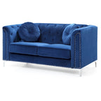 Dwumiejscowa sofa Pompano Velvet z guzikami