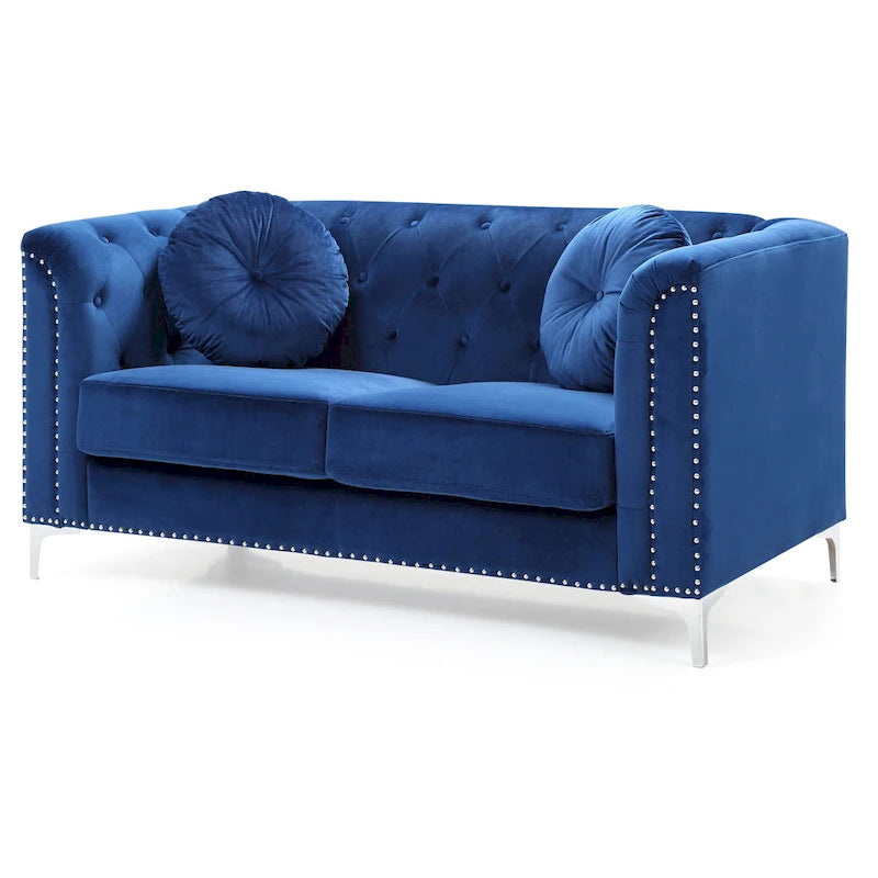 Dwumiejscowa sofa Pompano Velvet z guzikami