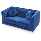 Dwumiejscowa sofa Pompano Velvet z guzikami