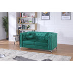 Dwumiejscowa sofa Pompano Velvet z guzikami