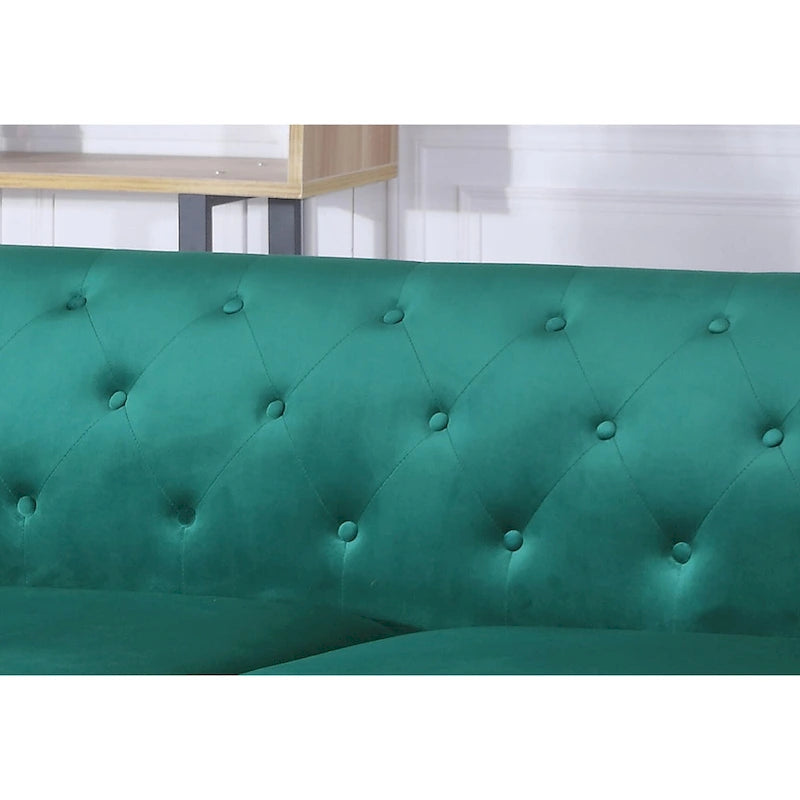 Dwumiejscowa sofa Pompano Velvet z guzikami