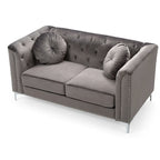 Dwumiejscowa sofa Pompano Velvet z guzikami