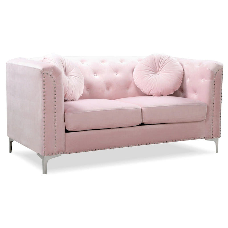 Dwumiejscowa sofa Pompano Velvet z guzikami