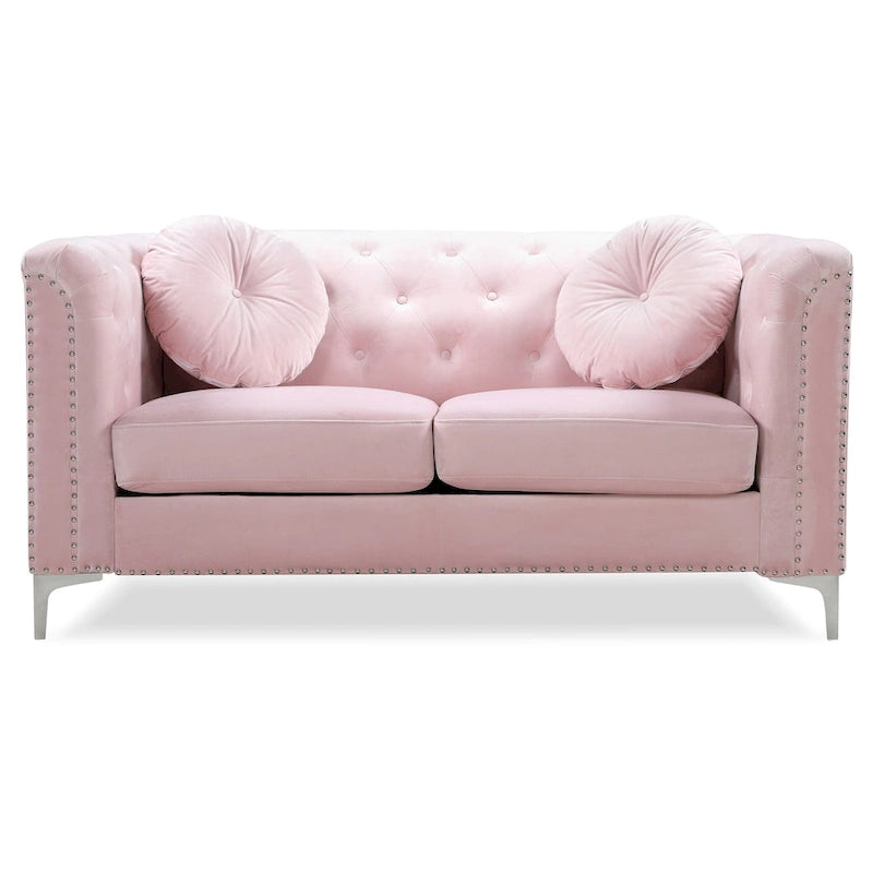 Dwumiejscowa sofa Pompano Velvet z guzikami