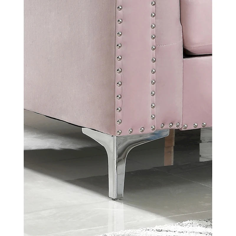 Dwumiejscowa sofa Pompano Velvet z guzikami
