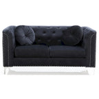 Dwumiejscowa sofa Pompano Velvet z guzikami