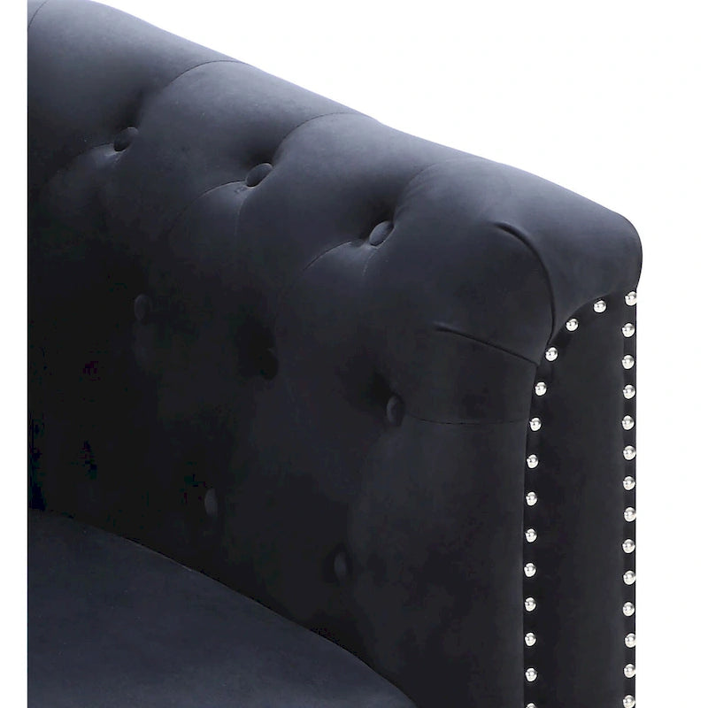 Dwumiejscowa sofa Pompano Velvet z guzikami