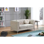 Dwumiejscowa sofa Pompano Velvet z guzikami