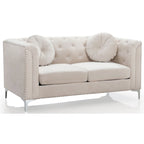 Dwumiejscowa sofa Pompano Velvet z guzikami