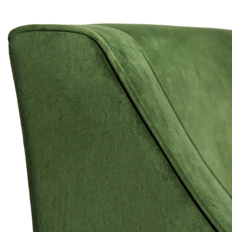 Aksamitne krzesło wypoczynkowe Velvet Swoop Arm | Tapicerowane krzesło do salonu | Styl mid-century