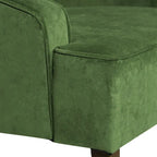 Aksamitne krzesło wypoczynkowe Velvet Swoop Arm | Tapicerowane krzesło do salonu | Styl mid-century