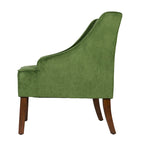 Aksamitne krzesło wypoczynkowe Velvet Swoop Arm | Tapicerowane krzesło do salonu | Styl mid-century