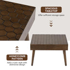 Rustykalny kwadratowy stolik kawowy z litego drewna | 61x61x38,9 cm | Akcent do salonu