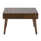 Rustykalny kwadratowy stolik kawowy z litego drewna | 61x61x38,9 cm | Akcent do salonu