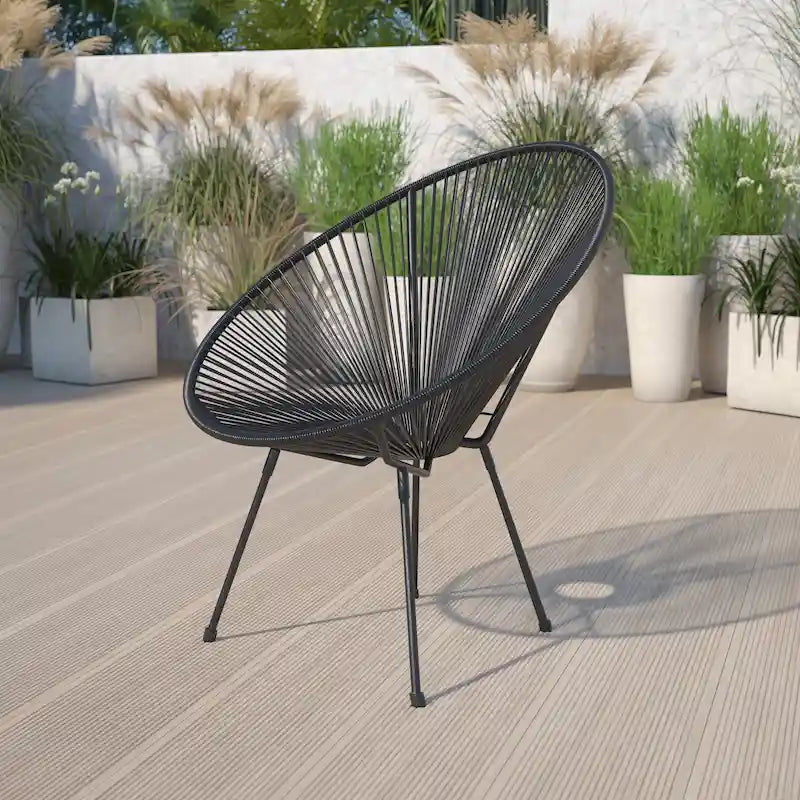Rattanowy fotel wypoczynkowy Papasan (bungee)