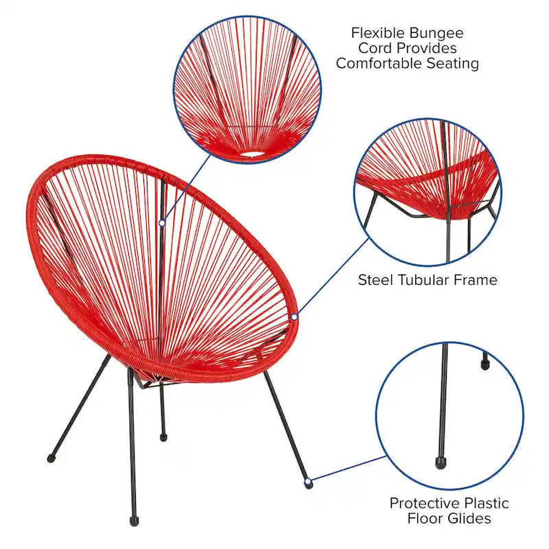 Rattanowy fotel wypoczynkowy Papasan (bungee)