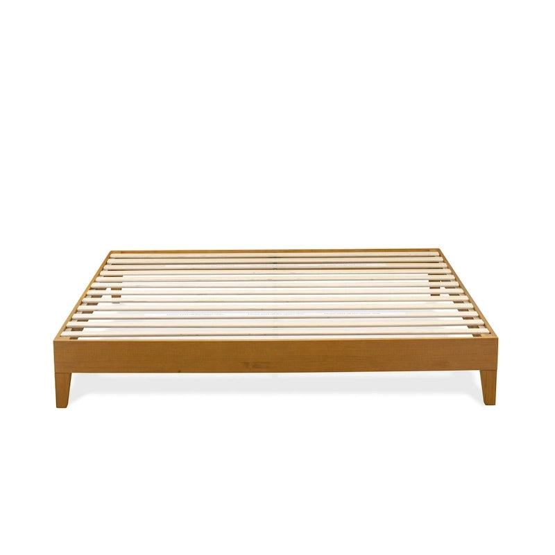Rama łóżka platformowego King Size | 4 solidne drewniane nogi i 2 nogi środkowe | Wiele kolorów