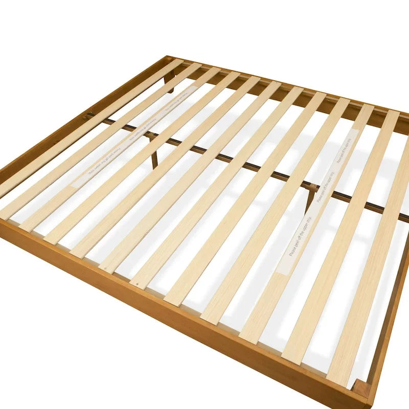Rama łóżka platformowego King Size | 4 solidne drewniane nogi i 2 nogi środkowe | Wiele kolorów