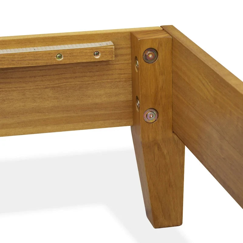 Rama łóżka platformowego King Size | 4 solidne drewniane nogi i 2 nogi środkowe | Wiele kolorów