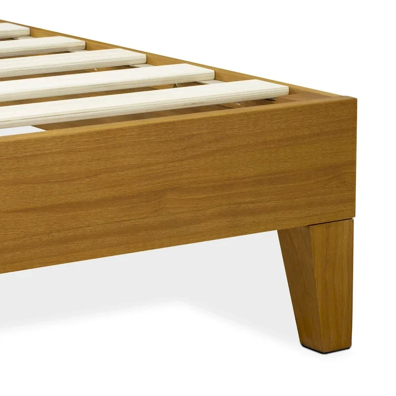 Rama łóżka platformowego King Size | 4 solidne drewniane nogi i 2 nogi środkowe | Wiele kolorów
