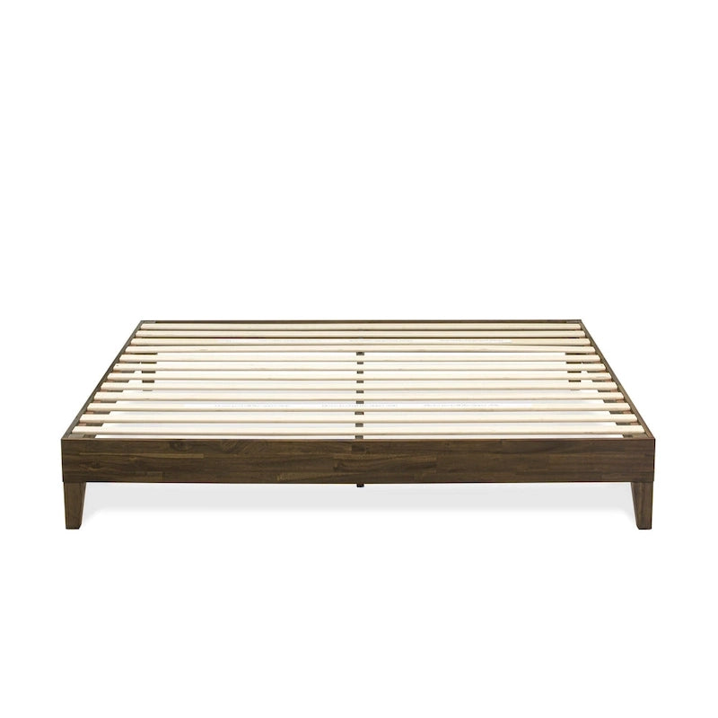 Rama łóżka platformowego King Size | 4 solidne drewniane nogi i 2 nogi środkowe | Wiele kolorów