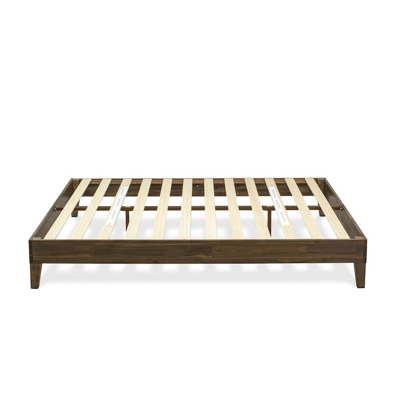 Rama łóżka platformowego King Size | 4 solidne drewniane nogi i 2 nogi środkowe | Wiele kolorów