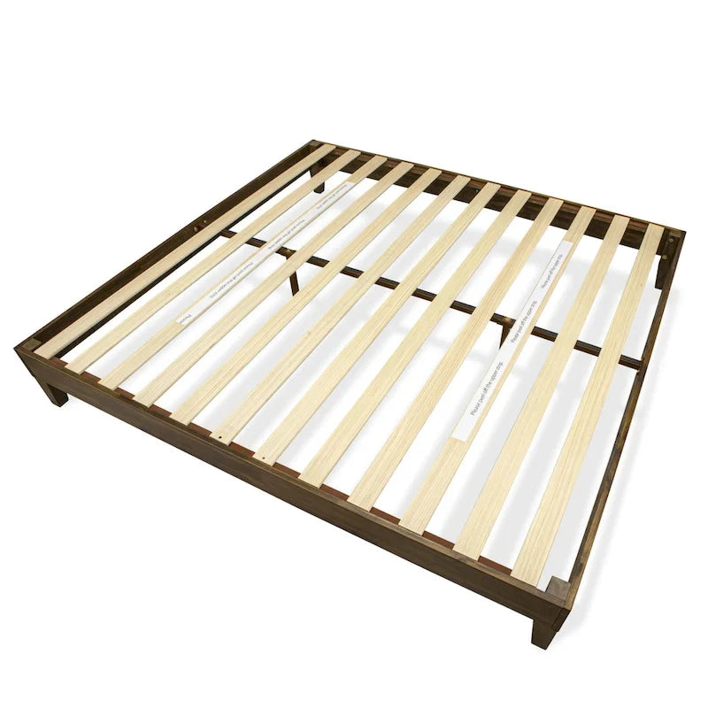 Rama łóżka platformowego King Size | 4 solidne drewniane nogi i 2 nogi środkowe | Wiele kolorów