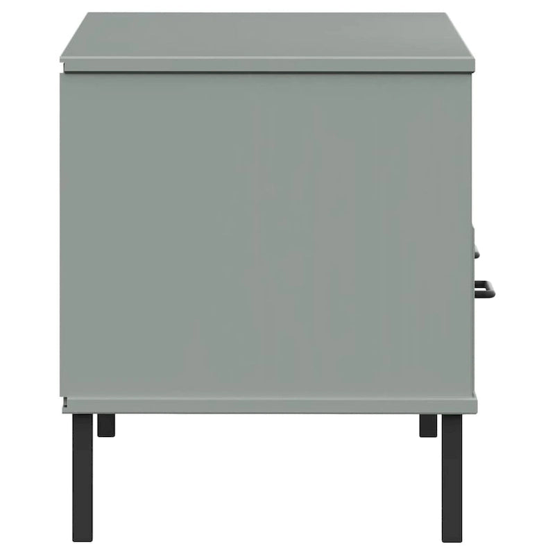 Konsola pod telewizor z litego drewna sosnowego | Styl OSLO | 106x40x46.5 cm | Rustykalno-industrialny