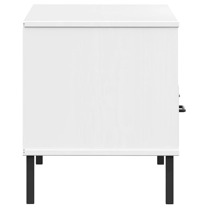 Konsola pod telewizor z litego drewna sosnowego | Styl OSLO | 106x40x46.5 cm | Rustykalno-industrialny