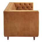 Sofa tapicerowana aksamitem | Pikowanie guzikami w kształcie rombów | Styl glamour art déco | Nogi z drewna kauczukowego | Obciążenie do 400 kg