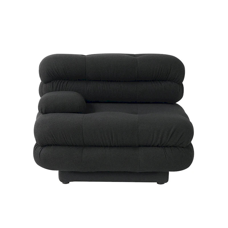 146 Modułowa sofa narożna rozkładana, luksusowy, nowoczesny 6-osobowy zestaw wypoczynkowy w kształcie litery U z otomanami do salonu