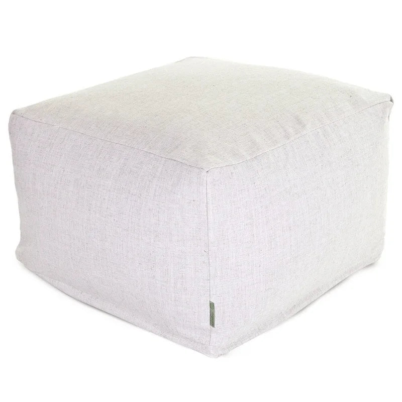 Kwadratowa Pufa Wewnętrzna Poly Linen | 27x27x17 cali | Wzór Wales