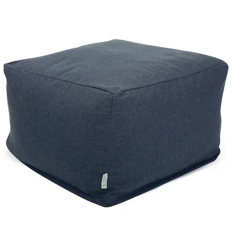 Kwadratowa Pufa Wewnętrzna Poly Linen | 27x27x17 cali | Wzór Wales