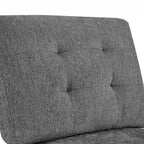 Sofa modułowa w kształcie litery L z szarej szenili z trzema pojedynczymi fotelami i trzema narożnikami – 116W x 89.5D x 36.5H